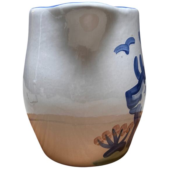 M.A. HADLEY The End Pig Pitcher Stoneware 64 oz Folk Art County Scene USA - Picture 4 of 11